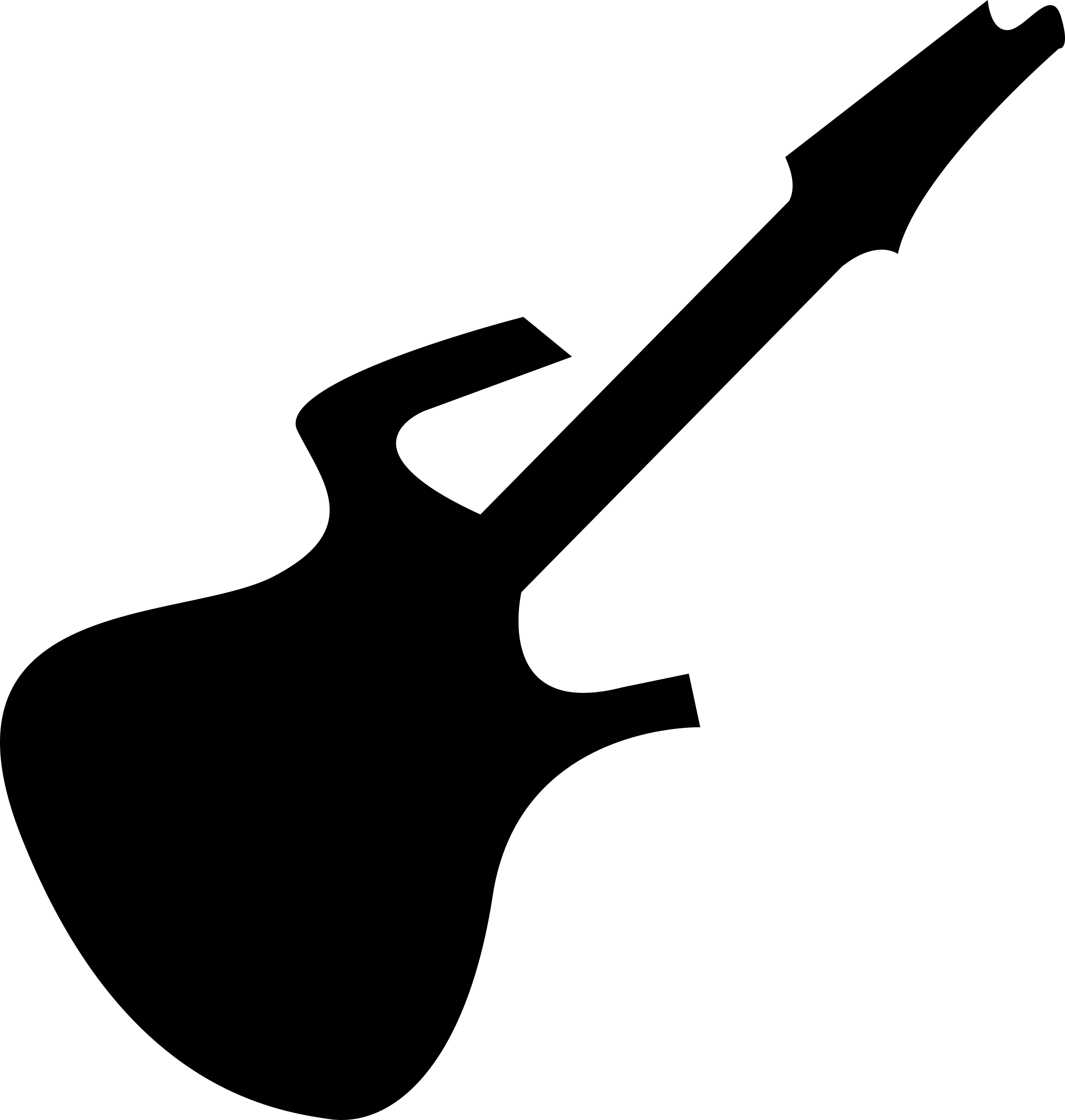 Guitar Black Shape Sticker Svg Vector Free Vectors